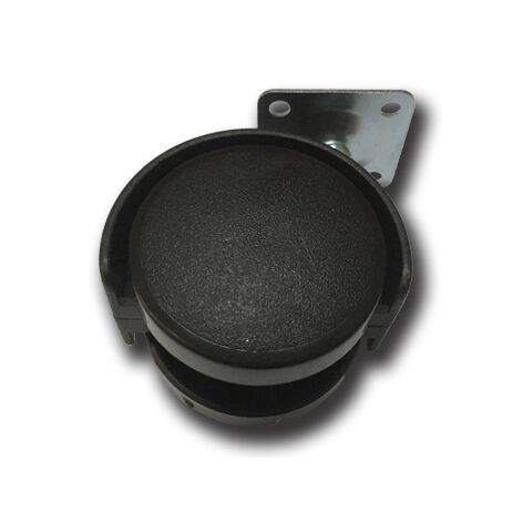 Rueda plástica con base nylon negro